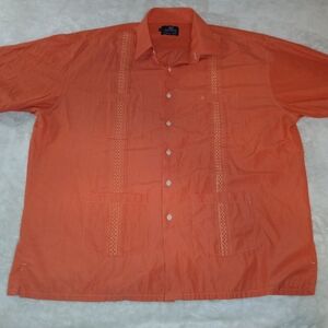 Men's Orange Short Sleeve Shirt